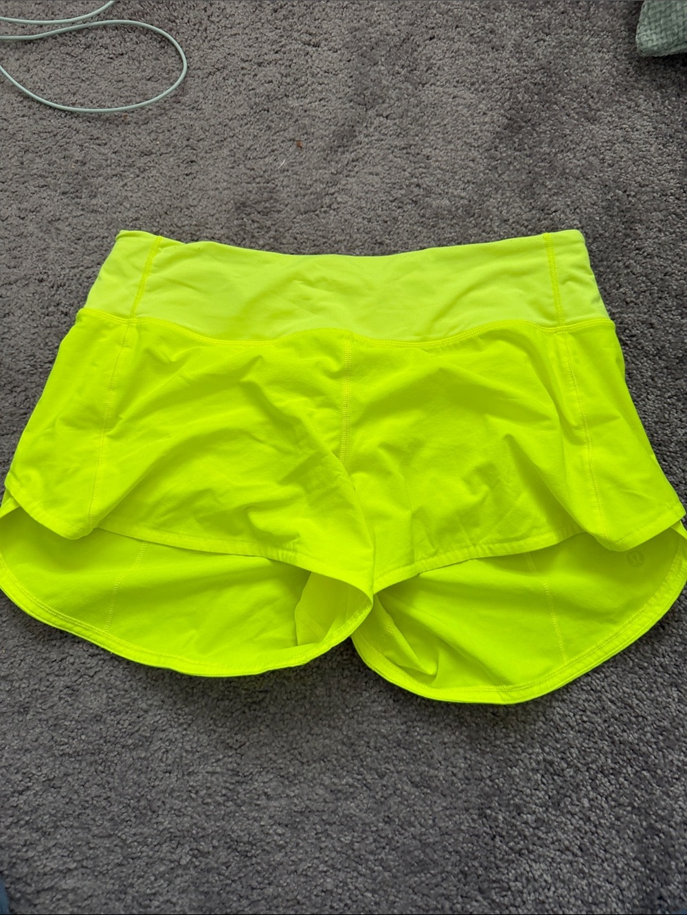 lululemon athletica Neon Yellow Athletic Shorts